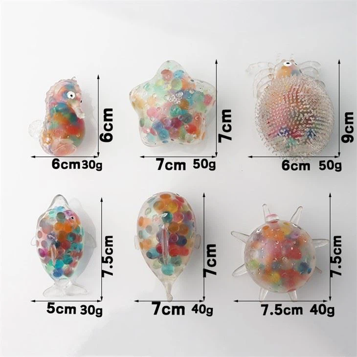 Novelty Squeeze Water Bead Sea Animals Toys
